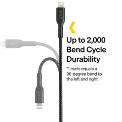 ™ 4 Ft. Braided USB-C to Lightning Cable for iPhone/iPad/iPod touch, Black (LBA020-4BKST)<NXT Technologies Hot