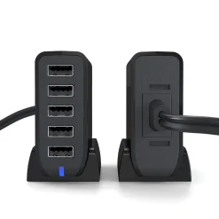 NXT Technologies 5 ft. Charging Station, 5 USB Ports, Black (NX56821)