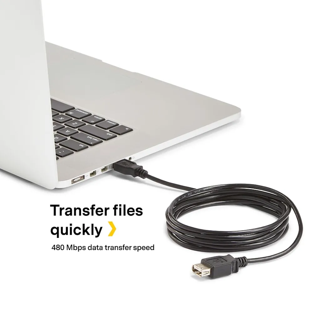 NXT Technologies ™ 6' USB A to USB A Cable, Male to Female, Black (NX29753)