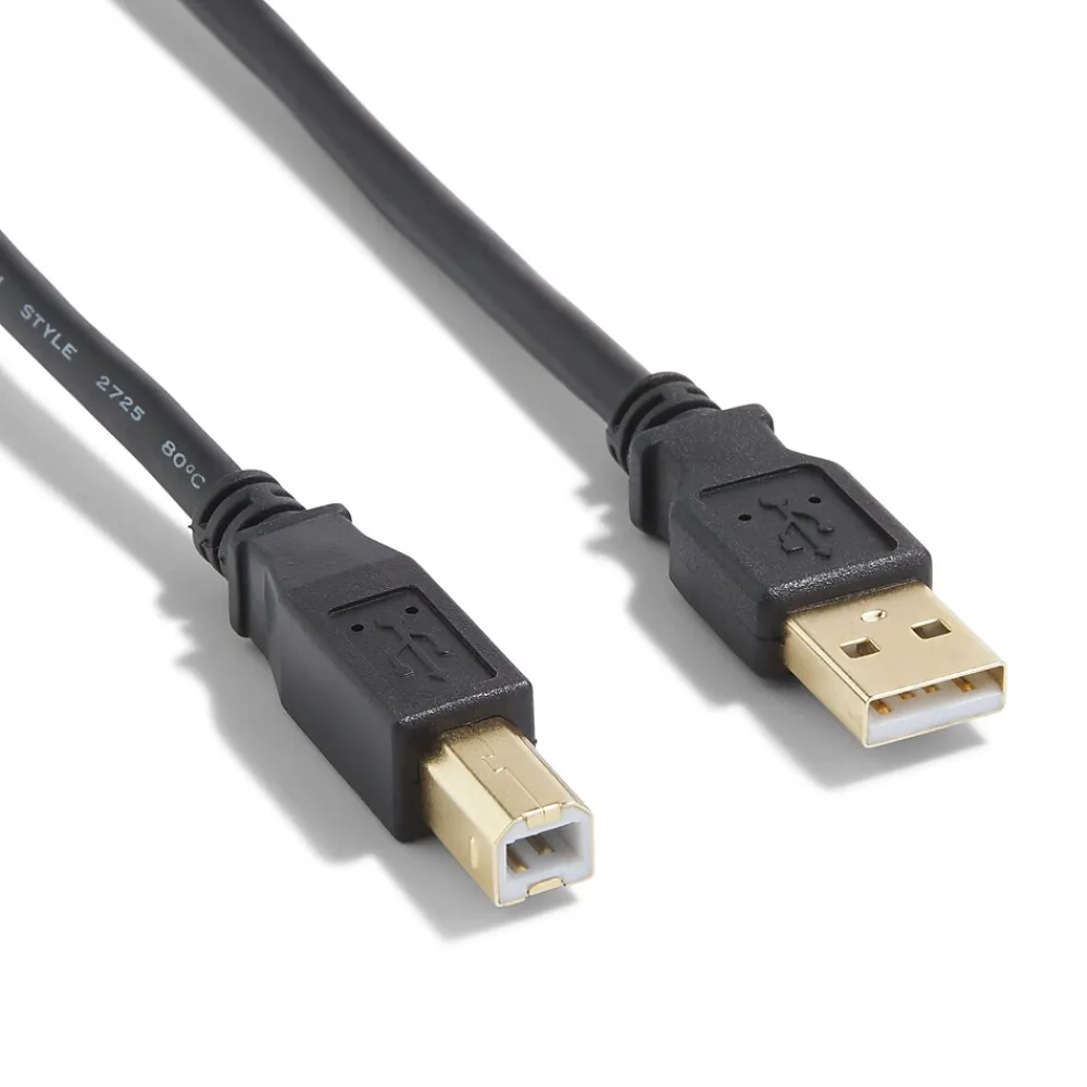 NXT Technologies ™ 11' USB B to USB A Printer Cable, Male to Male, Black (NX29930)