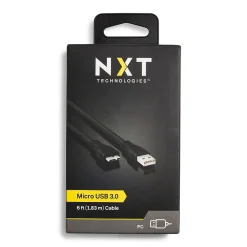 NXT Technologies 6' USB Type-A Male to Micro-USB Type-B Male, Black (NX29773)