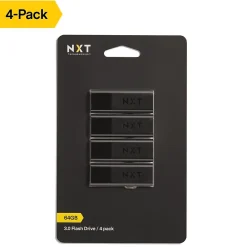 Sale NXT Technologies ™ 64GB USB 3.0 Type A Flash Drive, Black, 4/Pack (NX56889-US/CC)