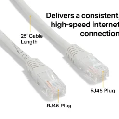 NXT Technologies ™ NX56840 25' CAT-6 Cable, Gray