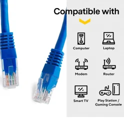 NXT Technologies ™ NX56837 100' CAT-6 Cable, Blue