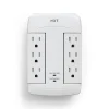 NXT Technologies ™ 6-Outlet 2 USB Swivel Wall Tap, 900 Joules (NX54322)