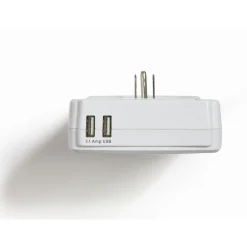 NXT Technologies ™ 6-Outlet 2 USB Swivel Wall Tap, 900 Joules (NX54322)