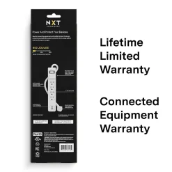 NXT Technologies ™ 4-Outlet Plus USB Surge Protector, 3' Cord, 600 Joules (NX54310)