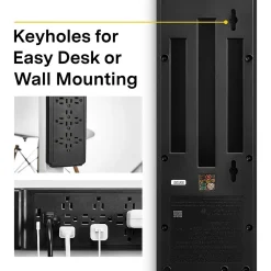 NXT Technologies ™ 12-Outlet Plus USB Surge Protector, 8' Braided Cord, 3900 Joules (NX54319)