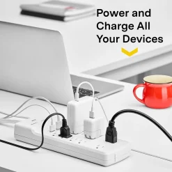 NXT Technologies ™ 10-Outlet Plus USB Surge Protector, 6' Cord, 3000 Joules (NX54318)