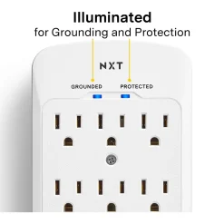NXT Technologies ™ 6-Outlet Plus USB Outlet Surge Protector, 900 Joules (NX61427)