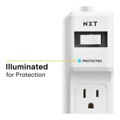 NXT Technologies ™ 6-Outlet Surge Protector, 2.5' Cord, 500 Joules, 2/Pack (NX54311)
