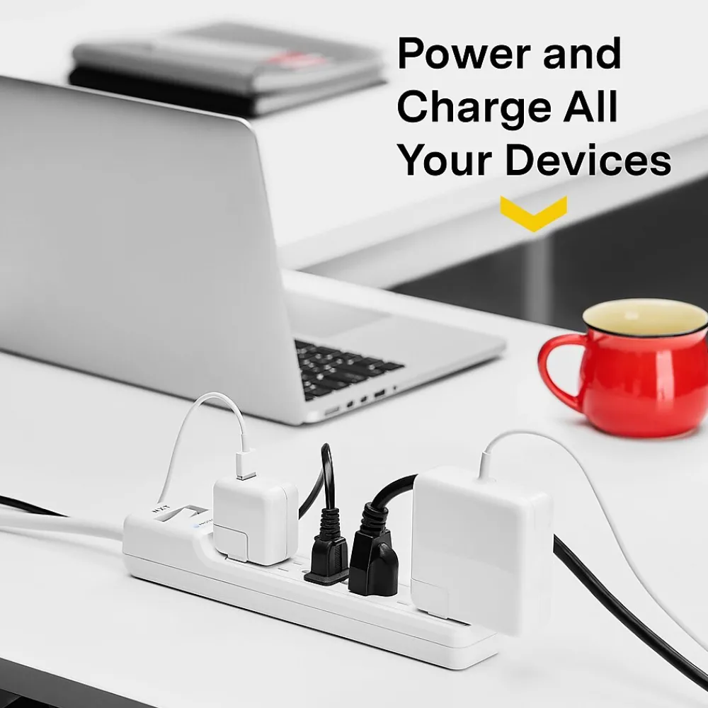 NXT Technologies 6-Outlet Surge Protector, 4' Cord, 600 Joules (NX54312)