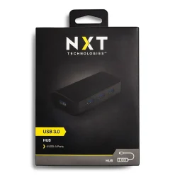 NXT Technologies ™ 4-Port USB 3.0 Hub, Black (NX29745)