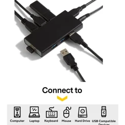 NXT Technologies ™ 7-Port USB 3.0 Hub, Black (NX29746)