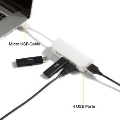 NXT Technologies ™ 4-Port USB 2.0 Hub, White (NX29758)