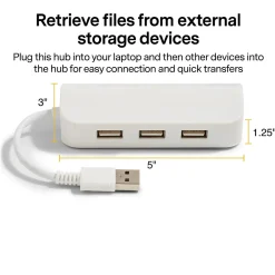 NXT Technologies ™ 4-Port USB 2.0 Hub, White (NX29758)