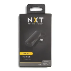 NXT Technologies ™ 4-Port USB 2.0 Hub, Black (NX56850)