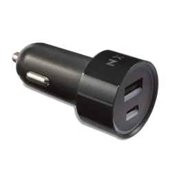 ™ Universal 2-Port USB-C and USB-A Car Charger, Black (NX54336)<NXT Technologies Best