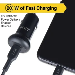 ™ Universal USB-C Car Charger, Black (NX60450)<NXT Technologies Online