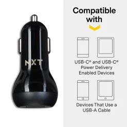 ™ Universal USB-C/USB-A Car Charger, Black (NX60452)<NXT Technologies Hot