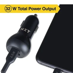 ™ Universal USB-C/USB-A Car Charger, Black (NX60452)<NXT Technologies Hot