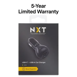 ™ Universal USB-C/USB-A Car Charger, Black (NX60452)<NXT Technologies Hot