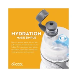 O2COOL Elite Mist ‘N Sip Water Bottle, Ombre Blue, 20 Oz. (HMLDP07 OMB)