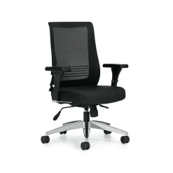 Office Chairs*Offices to go Mesh Back Patterned Fabric Task Chair, Black (OTG11325B)