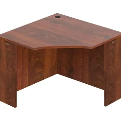 Computer Desks*Global Offices To Go® Superior 42" Wide 5 Sided Corner Desk, American Dark Cherry, 29 1/2"H x 42"W x 42"D