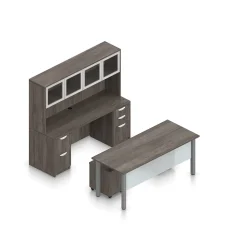 Office Desks*Offices to go Superior 71" Workstation Desk Bundle, Artisan Grey (TDOTG20-AGL)