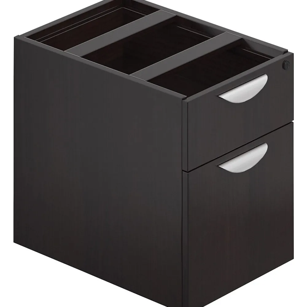 File Cabinets*Offices to go ® Superior Laminate Box/File Pedestal, American Espresso, 19"H x 16"W x 22"D