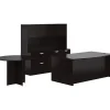 Office Desks*Offices to go Superior Laminate Front Desk Shell w/Storage; Pedestal/Table, Espresso, 29.5"-65"x71"-161"x111"