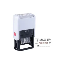 Stamps & Stamp Pads|Offistamp Pre-Inked Stamp, PAID, Black and Red Ink (034508/10689)