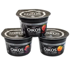 OIKOS Triple Zero Variety Yogurt, 5.3 oz., 18/Pack (01955)