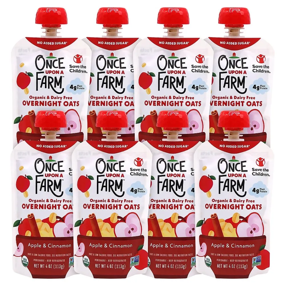 Once Upon a Farm Apple Cinnamon Overnight Oats, 4 oz., 8/Box