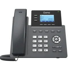 Ooma 3-Line VOIP Phone with Digital Answering, Black (2603)