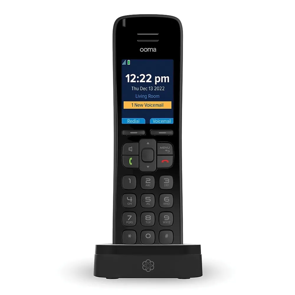 Ooma Telo VoIP Residential Phone Service and HD3 Handset, Black (TELOHD3)