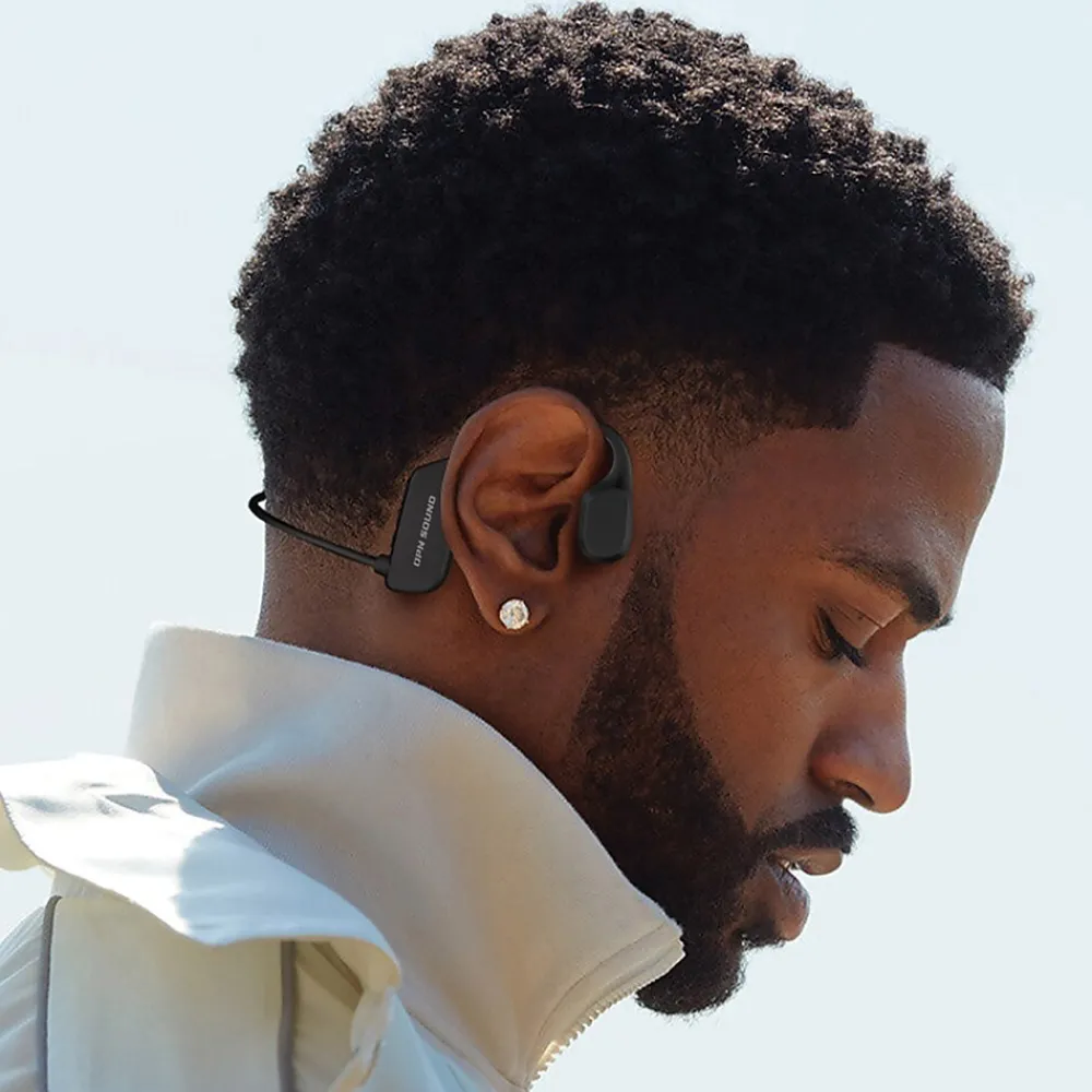 Mercato Bluetooth Open-Ear Neckband Headphones with Microphone, Black (DA3000BL)<OPN Sound