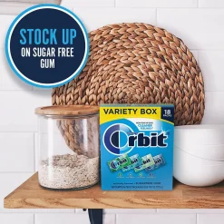 Orbit Variety Box Sugar Free Gum, Assorted Flavors, 12.8 oz., 252 Pieces/Pack, 18/Pack (220-00568)
