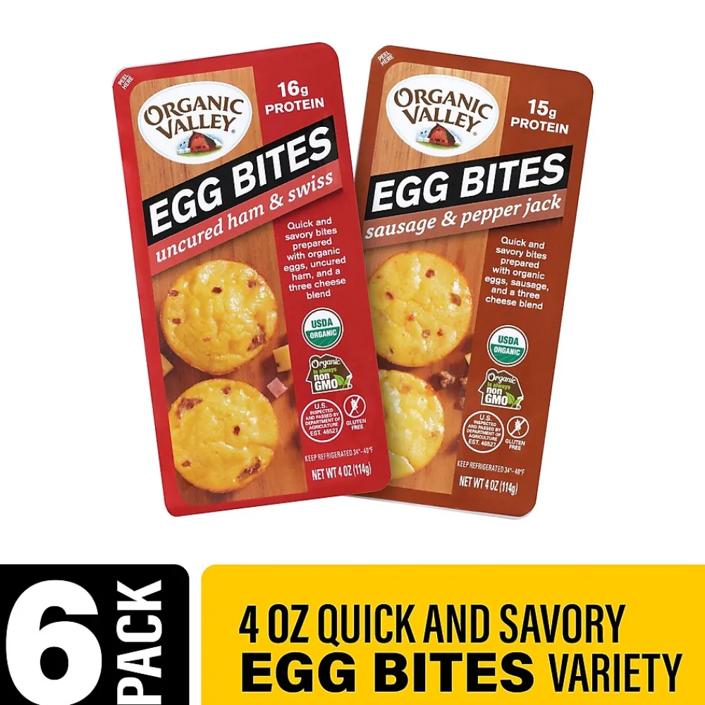 Organic Valley Egg Bites Variety Pack, 4oz, 6/Carton (600-03001)