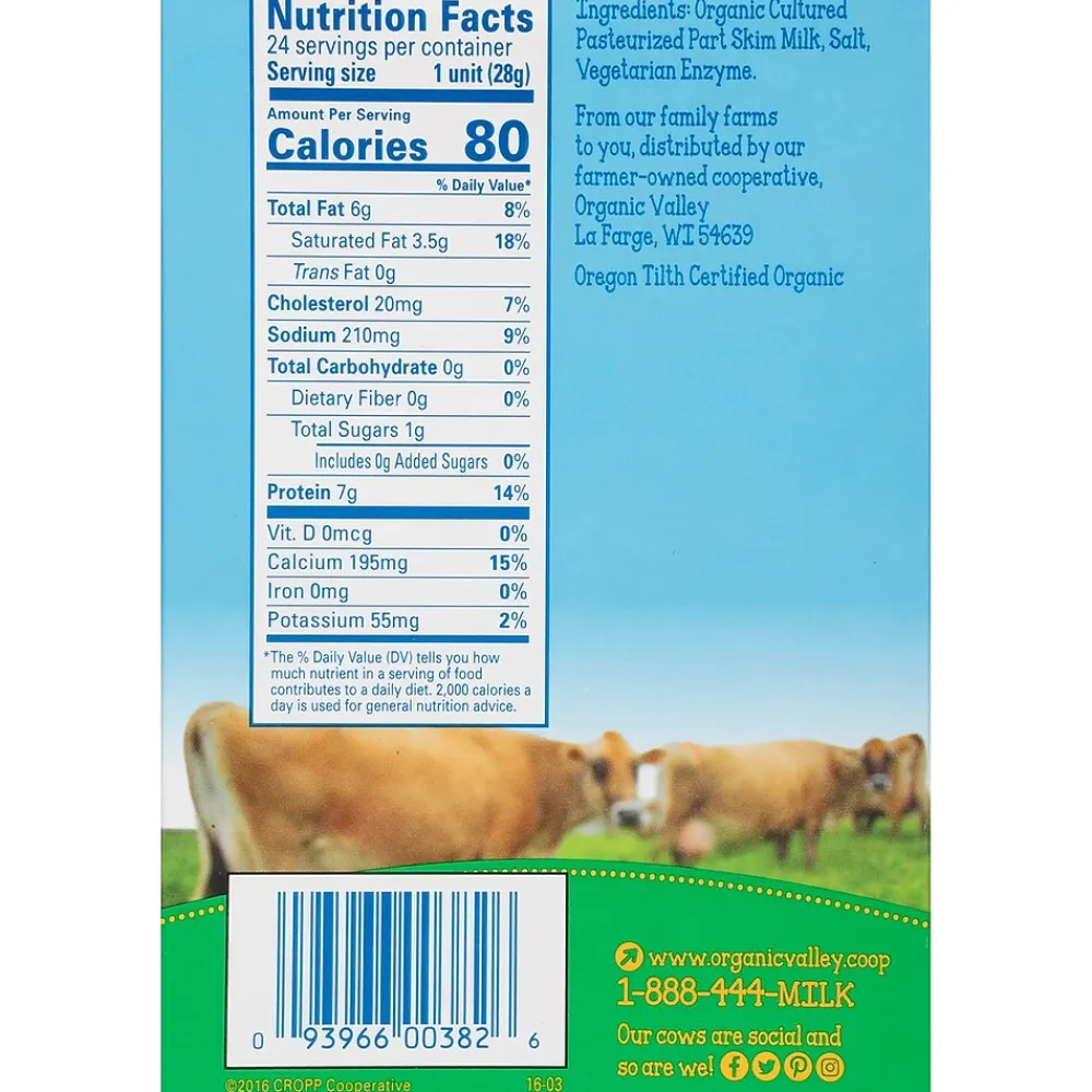 Organic Valley Mozzarella String Cheese, 24/Each (307-00328)