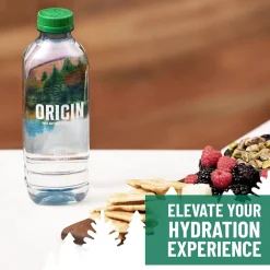 Poland Spring ORIGIN, 100% Natural Spring Water, 900 mL, Recycled Plastic Bottle (12 Count)