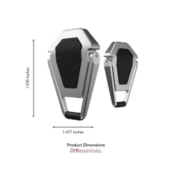2.77" x 0.6" Aluminum Laptop Kickstand, Silver/Black (OB-A2F)<OTM Essentials Outlet