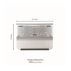 Aluminum Large Laptop Riser Stand for 12"-15" Laptops, 15.5" x 11.5", Gray (OB-A2C)<OTM Essentials Outlet