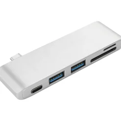 OTM Essentials Basics 3-Port USB-C Hub, White (OB-AIAN)