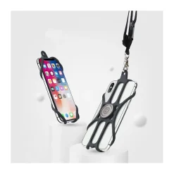 OTM Essentials Black Universal Phone Sling with Lanyard and Ring Grip (OB-A4A)