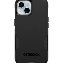 OtterBox Commuter Rugged Case for iPhone 13/14/15, Shock Absorbing, Black (77-92605)