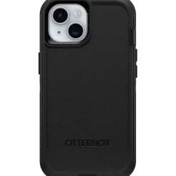OtterBox Defender Case for Apple iPhone 13/14/15, Shock Absorbing, Rugged Protection, Black (77-92557)