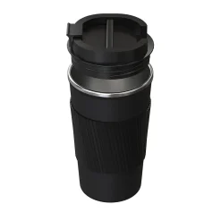 Stainless Steel Double-Walled Vacuum Insulated Coffee Cup, 17.2 oz., Black (OUTD9447)<Outdoors Professional Outlet
