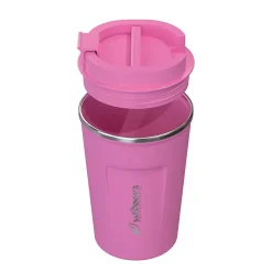 Stainless Steel Double-Walled Vacuum Insulated Coffee Cup, 12.8 oz., Pink (OUTD9430)<Outdoors Professional New